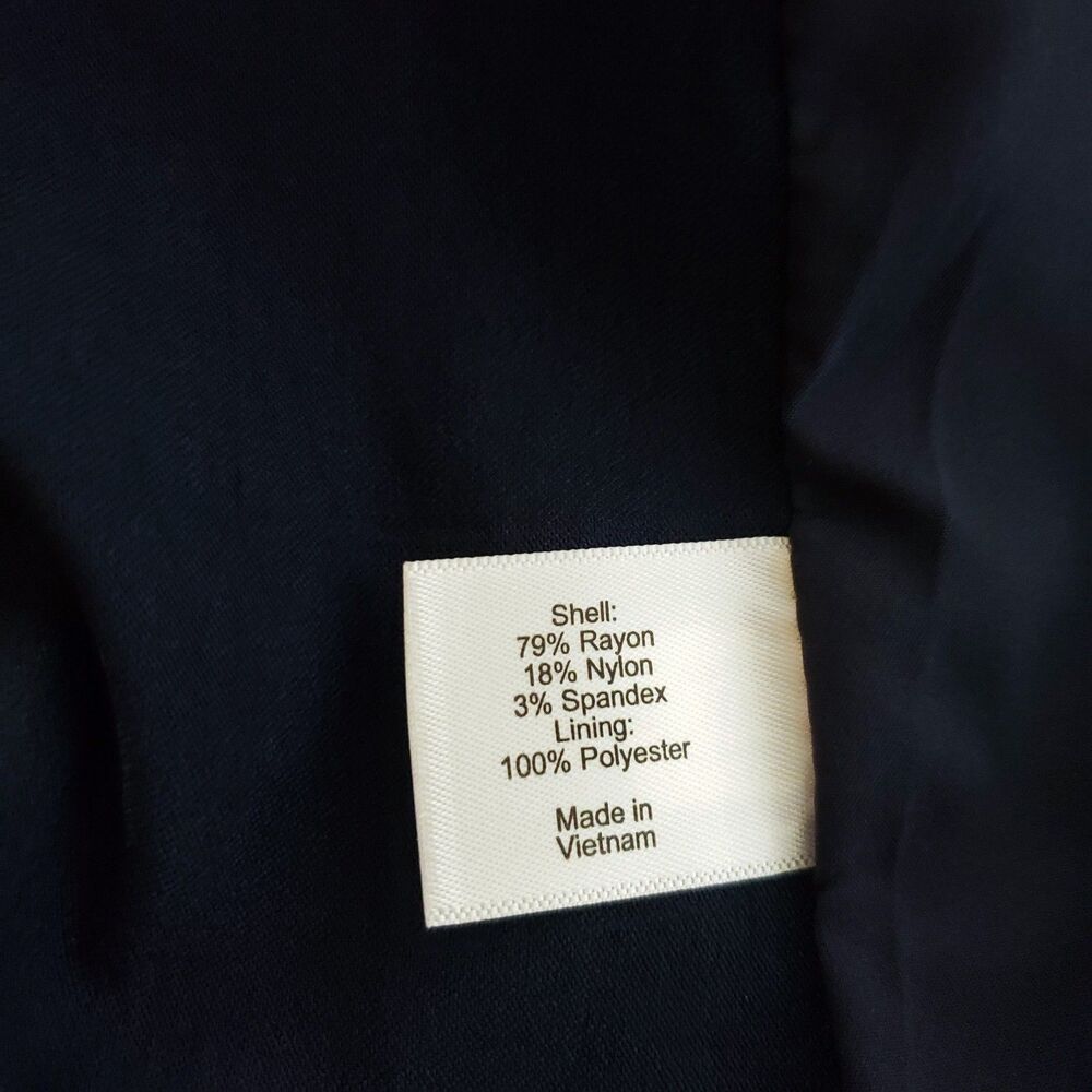 Lane Byrant Double Breasted Military Blazer Womens 18 Navy Blue Nautical Prep - Picture 8 of 8